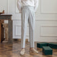 Sleek Classic Buckle Slacks